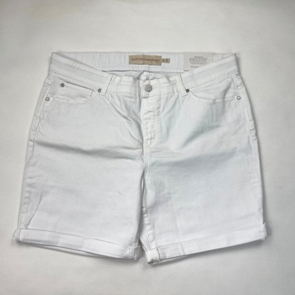 Soft Surroundings Ultimate 7'' Short Women PXL NWT Stretch Cotton Pockets White